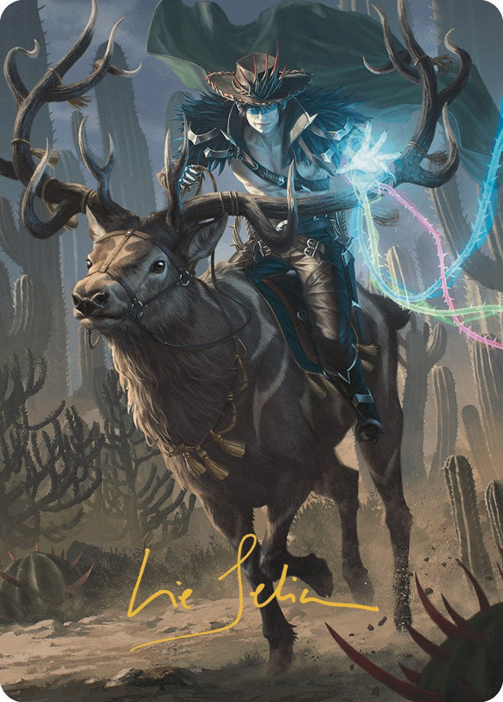 Oko, the Ringleader Art Card (54/54) (Gold-Stamped Signature) [Outlaws of Thunder Junction Art Series] Magic: The Gathering
