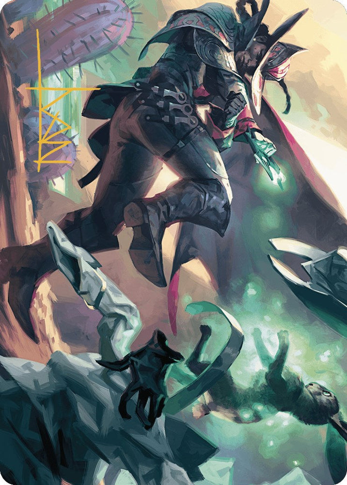Metamorphic Blast Art Card (Gold-Stamped Signature) [Outlaws of Thunder Junction Art Series] Magic: The Gathering