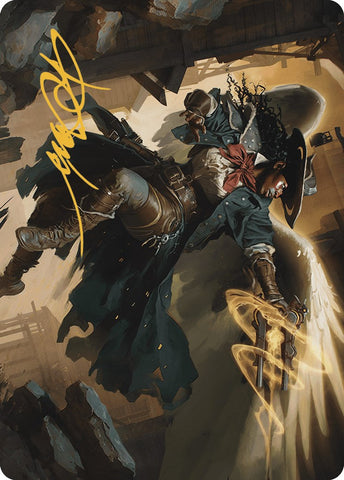 Archangel of Tithes Art Card (Gold-Stamped Signature) [Outlaws of Thunder Junction Art Series] Magic: The Gathering