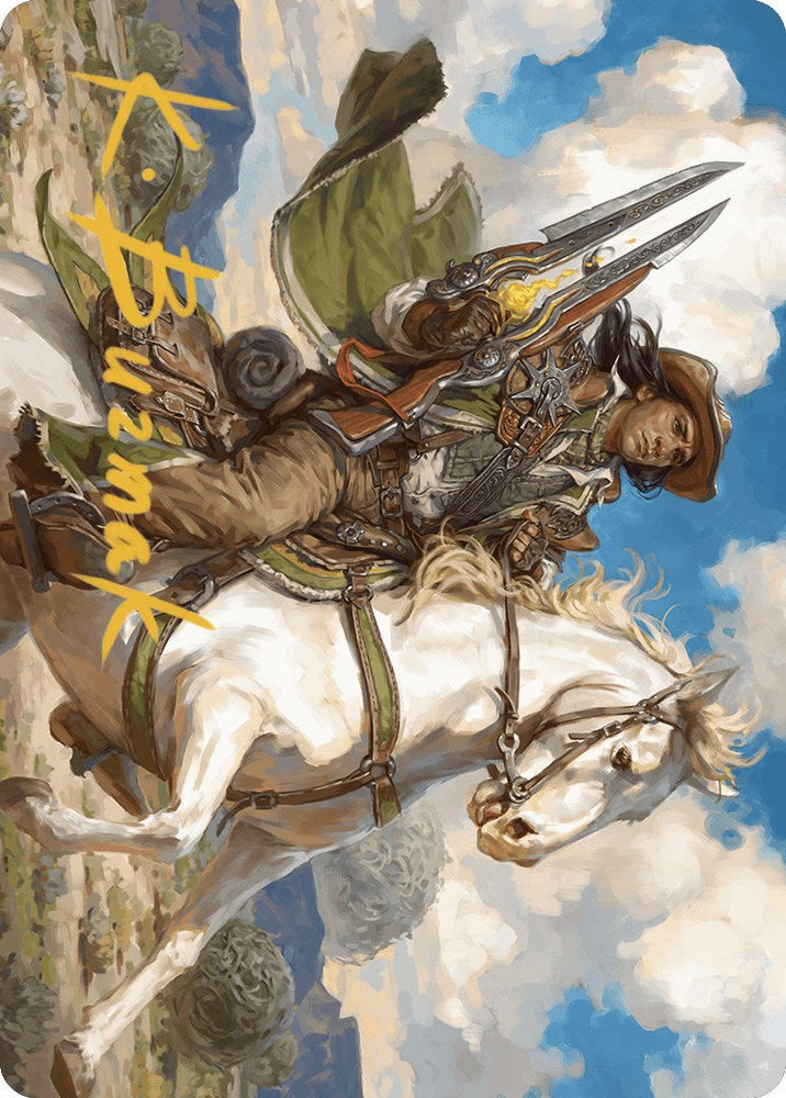 Wylie Duke, Atiin Hero Art Card (Gold-Stamped Signature) [Outlaws of Thunder Junction Art Series] Magic: The Gathering