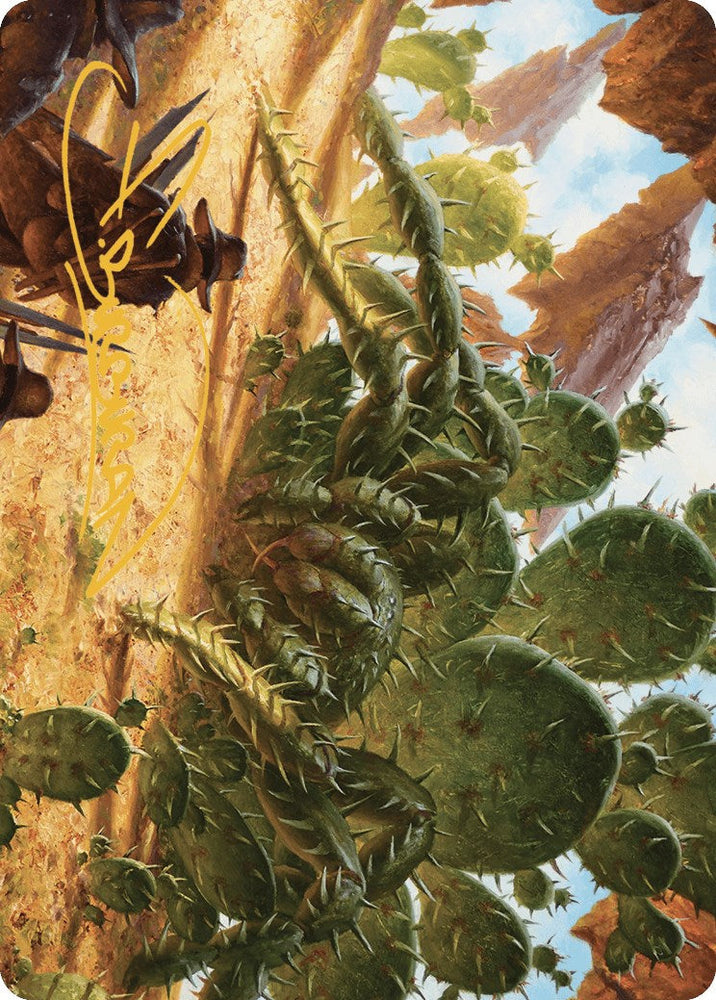 Cactarantula Art Card (Gold-Stamped Signature) [Outlaws of Thunder Junction Art Series] Magic: The Gathering