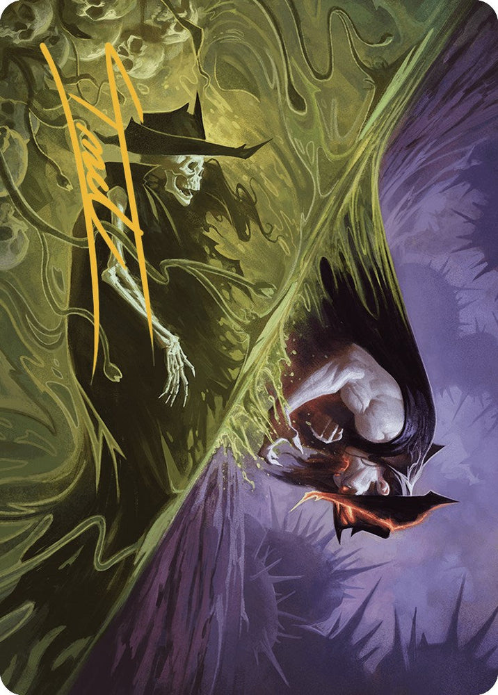 Pillage the Bog Art Card (Gold-Stamped Signature) [Outlaws of Thunder Junction Art Series] Magic: The Gathering