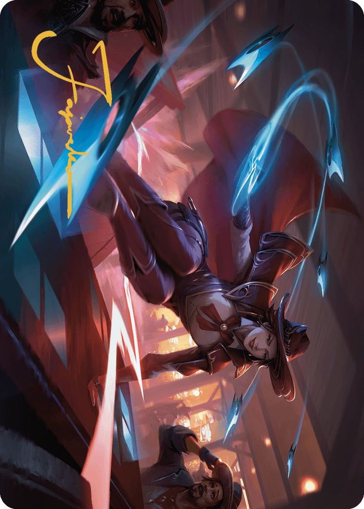 Slick Sequence Art Card (Gold-Stamped Signature) [Outlaws of Thunder Junction Art Series] Magic: The Gathering