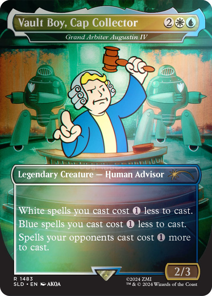 Vault Boy, Cap Collector - Grand Arbiter Augustin IV (Rainbow Foil) [Secret Lair Drop Series] Magic: The Gathering