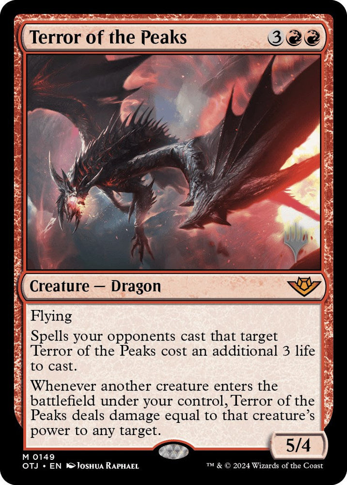 Terror of the Peaks (Promo Pack) [Outlaws of Thunder Junction Promos] Magic: The Gathering