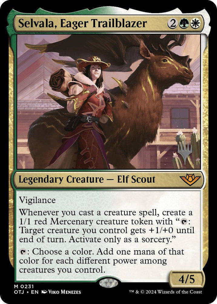 Selvala, Eager Trailblazer (Promo Pack) [Outlaws of Thunder Junction Promos] Magic: The Gathering