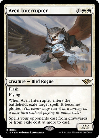 Aven Interrupter (Promo Pack) [Outlaws of Thunder Junction Promos] Magic: The Gathering
