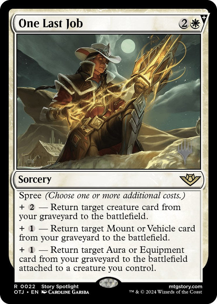 One Last Job (Promo Pack) [Outlaws of Thunder Junction Promos] Magic: The Gathering