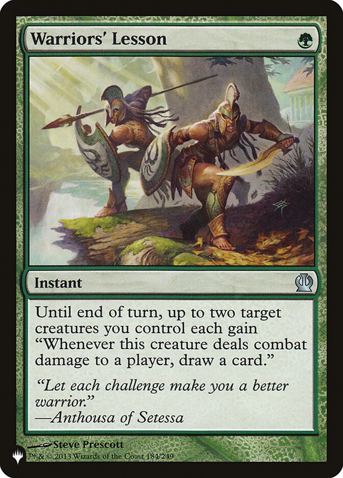Warriors' Lesson [The List] Magic: The Gathering