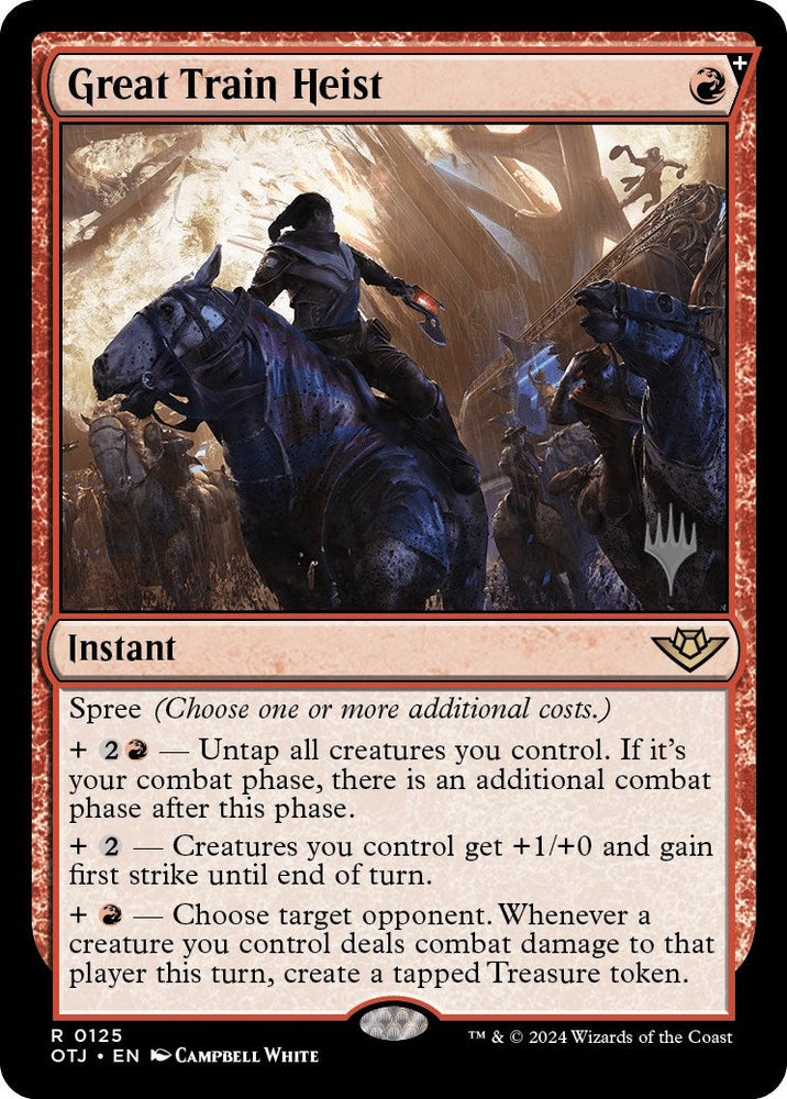 Great Train Heist (Promo Pack) [Outlaws of Thunder Junction Promos] Magic: The Gathering