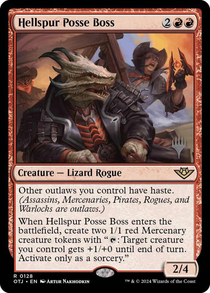 Hellspur Posse Boss (Promo Pack) [Outlaws of Thunder Junction Promos] Magic: The Gathering