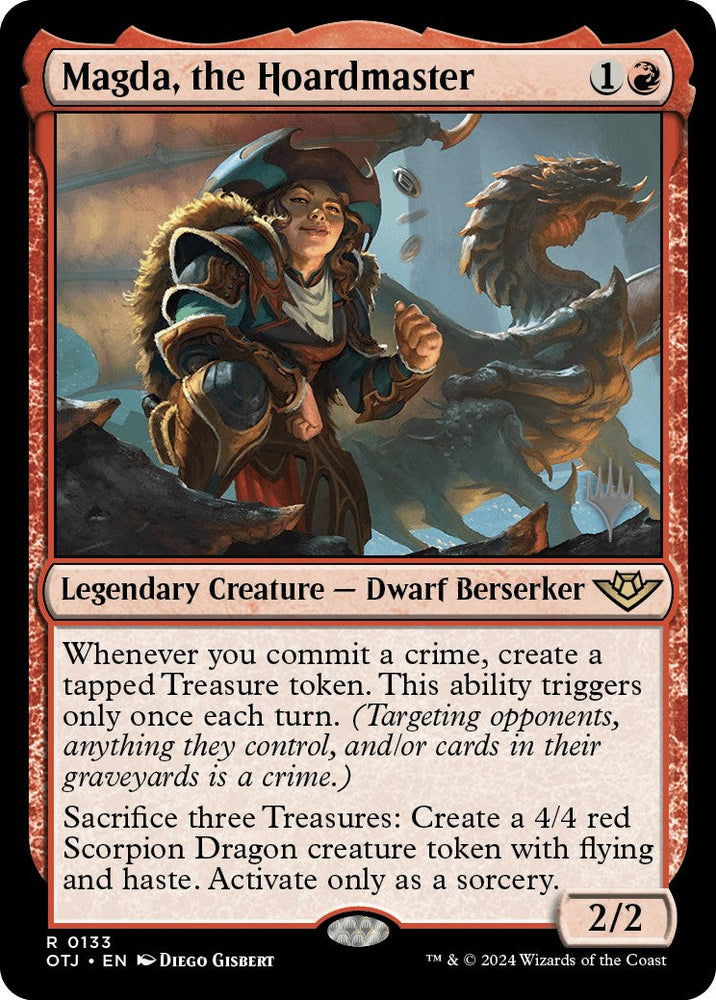Magda, the Hoardmaster (Promo Pack) [Outlaws of Thunder Junction Promos] Magic: The Gathering