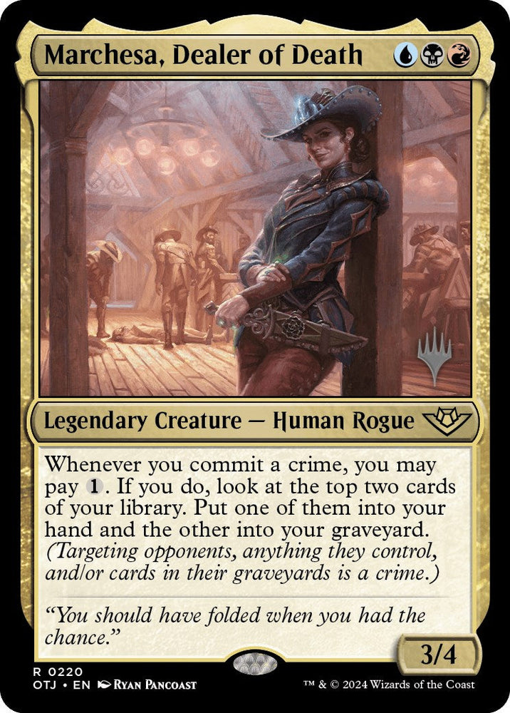 Marchesa, Dealer of Death (Promo Pack) [Outlaws of Thunder Junction Promos] Magic: The Gathering