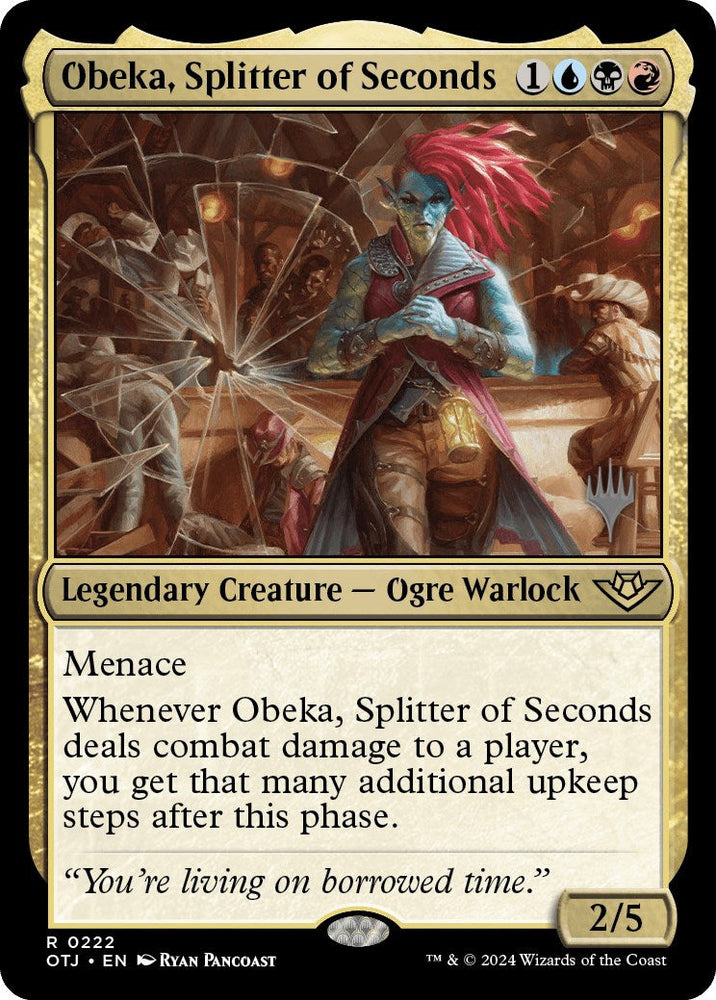 Obeka, Splitter of Seconds (Promo Pack) [Outlaws of Thunder Junction Promos] Magic: The Gathering