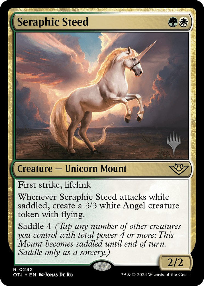 Seraphic Steed (Promo Pack) [Outlaws of Thunder Junction Promos] Magic: The Gathering