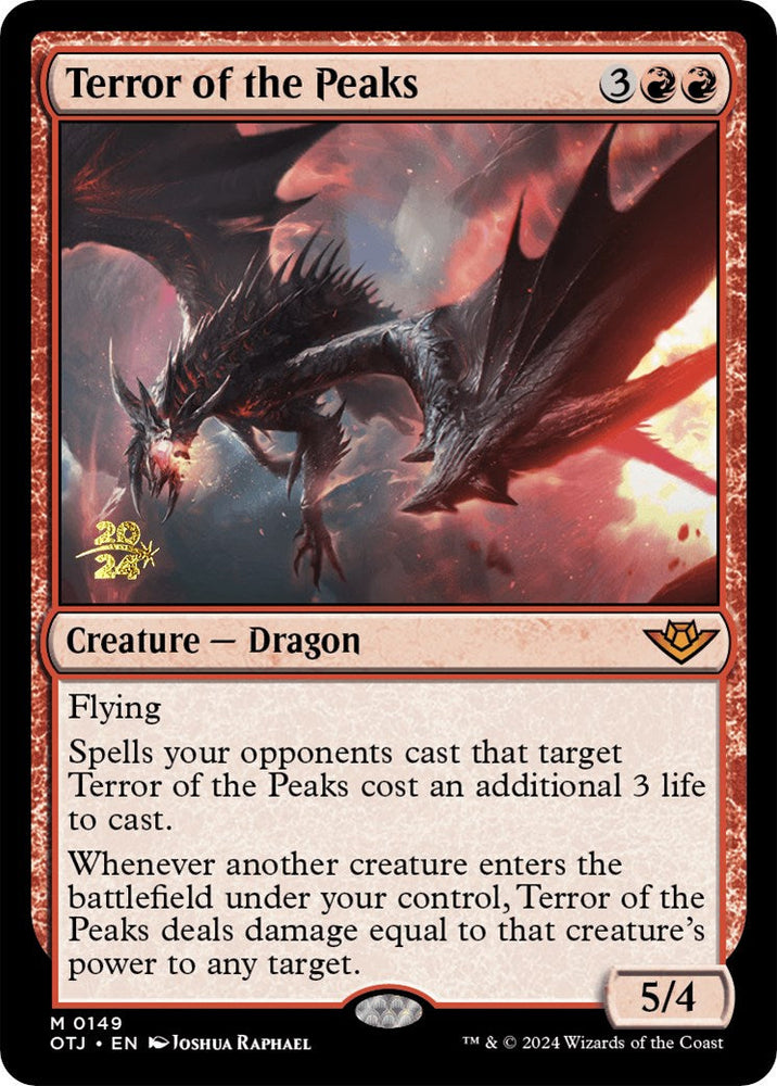 Terror of the Peaks (OTJ) [Outlaws of Thunder Junction Prerelease Promos] Magic: The Gathering