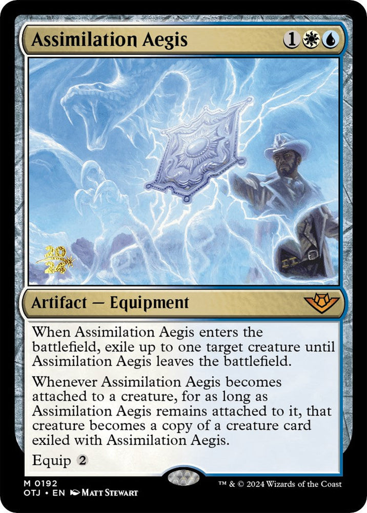 Assimilation Aegis [Outlaws of Thunder Junction Prerelease Promos] Magic: The Gathering