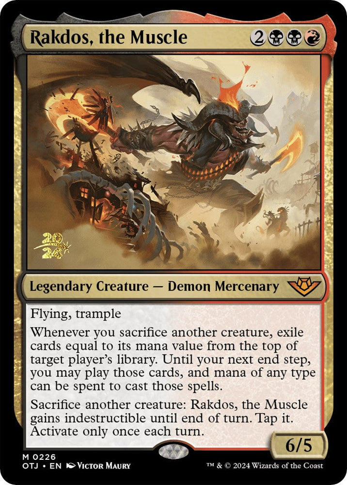 Rakdos, the Muscle [Outlaws of Thunder Junction Prerelease Promos] Magic: The Gathering
