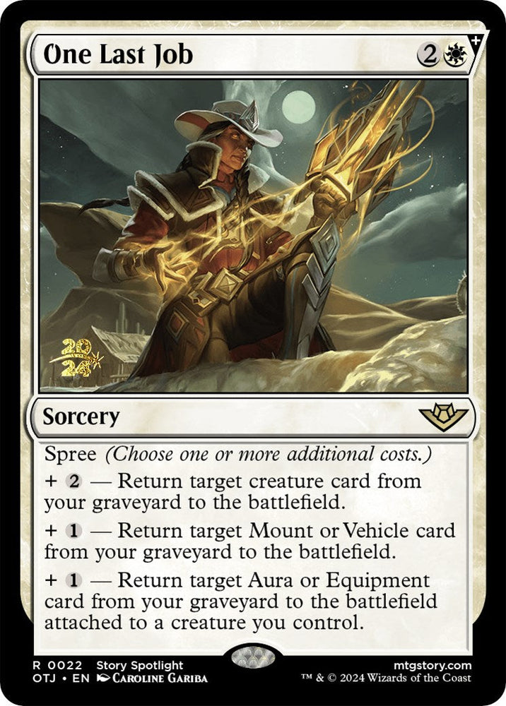 One Last Job [Outlaws of Thunder Junction Prerelease Promos] Magic: The Gathering