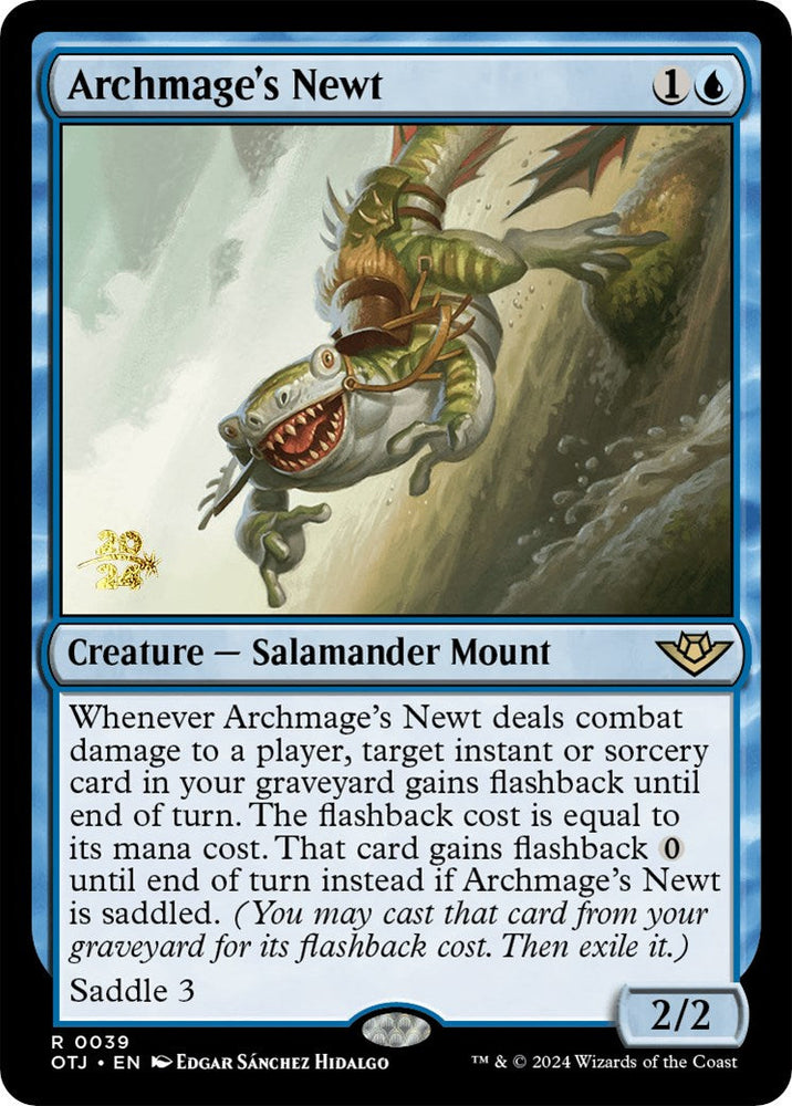 Archmage's Newt [Outlaws of Thunder Junction Prerelease Promos] Magic: The Gathering