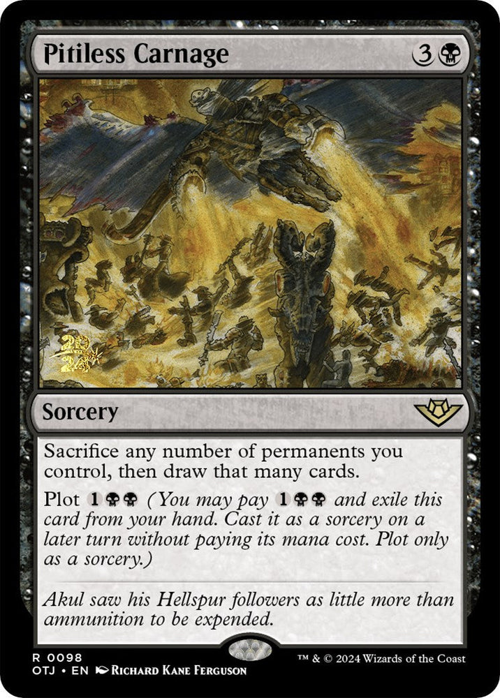 Pitiless Carnage [Outlaws of Thunder Junction Prerelease Promos] Magic: The Gathering