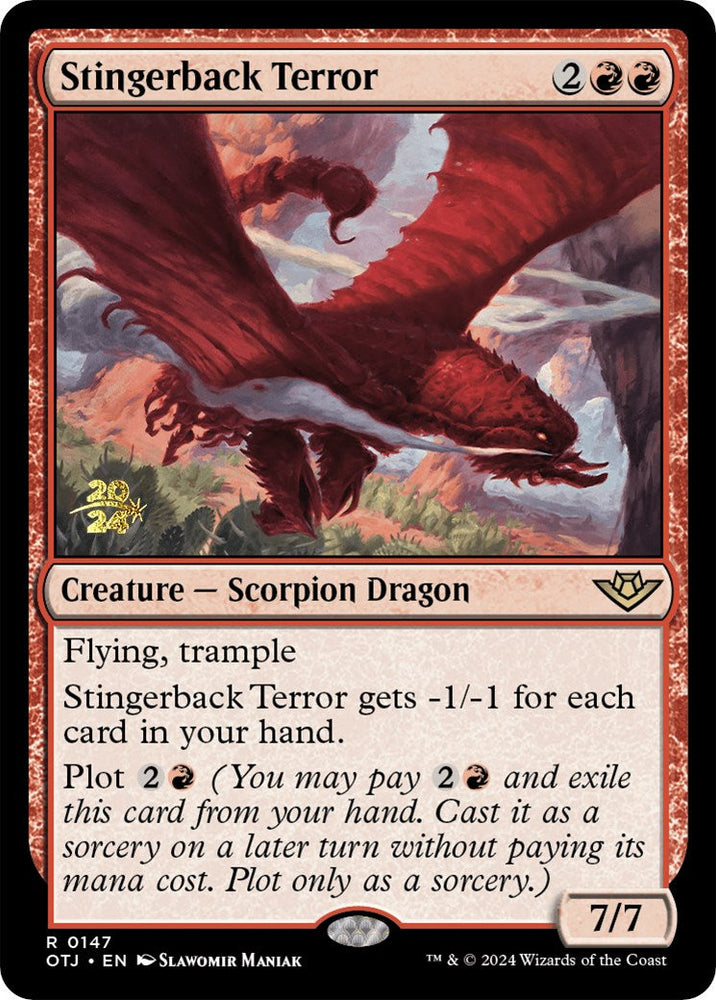 Stingerback Terror [Outlaws of Thunder Junction Prerelease Promos] Magic: The Gathering