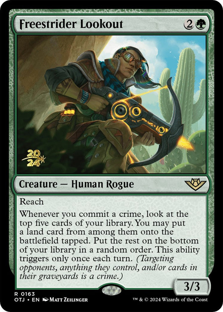 Freestrider Lookout [Outlaws of Thunder Junction Prerelease Promos] Magic: The Gathering