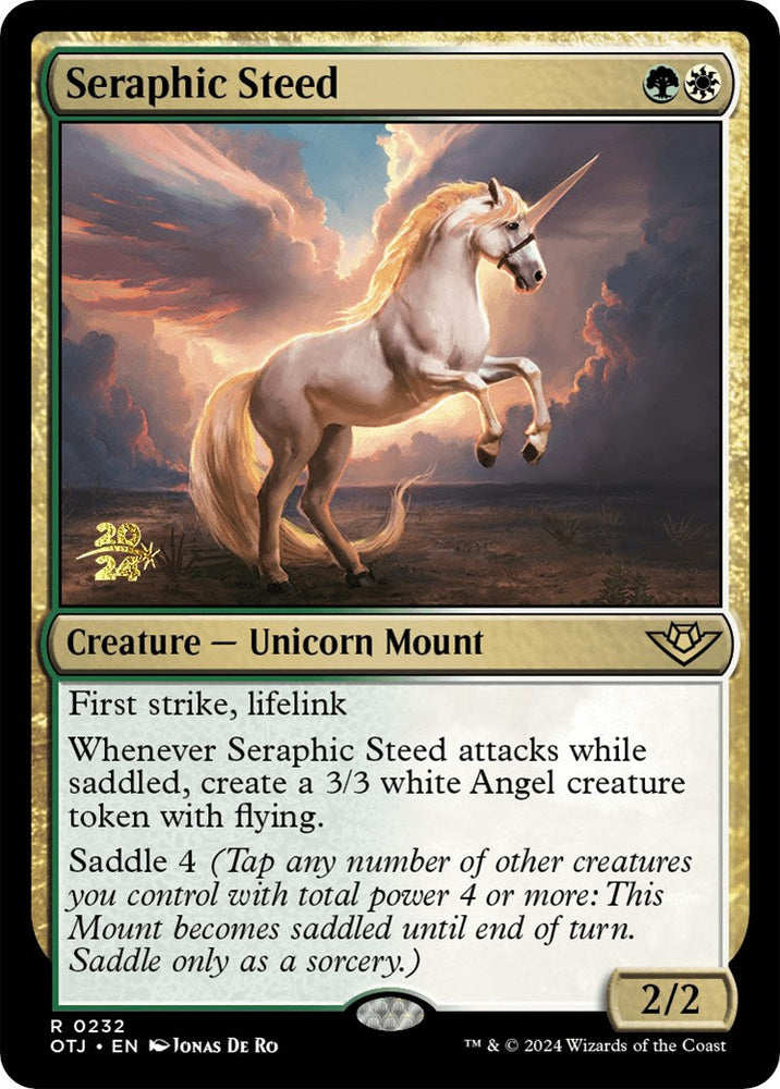 Seraphic Steed [Outlaws of Thunder Junction Prerelease Promos] Magic: The Gathering