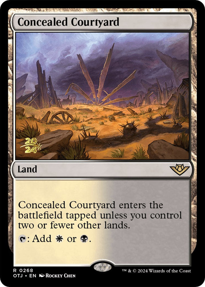 Concealed Courtyard (OTJ) [Outlaws of Thunder Junction Prerelease Promos] Magic: The Gathering