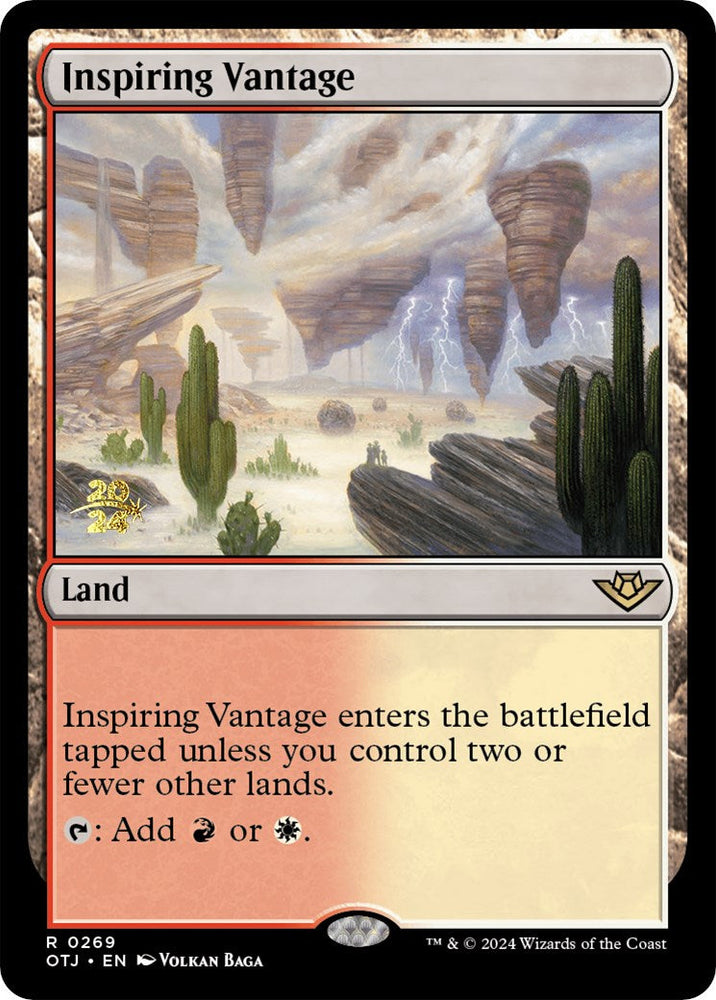 Inspiring Vantage (OTJ) [Outlaws of Thunder Junction Prerelease Promos] Magic: The Gathering