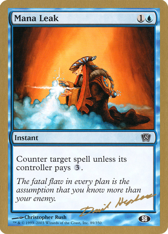 Mana Leak (Dave Humpherys) (SB) [World Championship Decks 2003] Magic: The Gathering