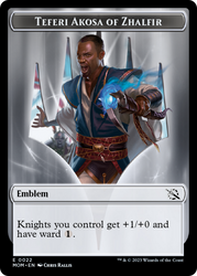 Soldier // Teferi Akosa of Zhalfir Emblem Double-Sided Token [March of the Machine Tokens] Magic: The Gathering