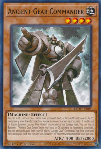 Ancient Gear Commander [LEDE-EN008] Common - Yugioh Cards For Your TCG Needs!