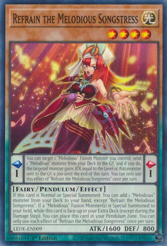 Refrain the Melodious Songstress [LEDE-EN009] Common - Yugioh Cards For Your TCG Needs!