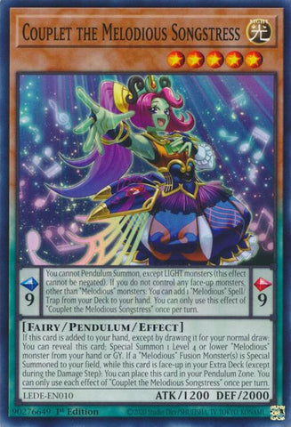 Couplet the Melodious Songstress [LEDE-EN010] Common - Yugioh Cards For Your TCG Needs!