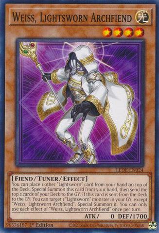 Weiss, Lightsworn Archfiend [LEDE-EN024] Common - Yugioh Cards For Your TCG Needs!