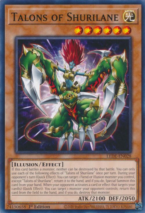 Talons of Shurilane [LEDE-EN028] Common - Yugioh Cards For Your TCG Needs!