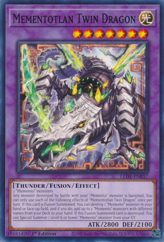Mementotlan Twin Dragon [LEDE-EN037] Common - Yugioh Cards For Your TCG Needs!