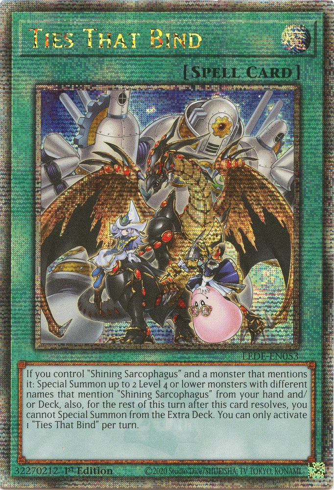 Ties That Bind (Quarter Century Secret Rare) [LEDE-EN053] - Yugioh Cards For Your TCG Needs!