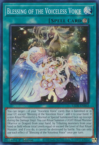 Blessing of the Voiceless Voice [LEDE-EN062] Super Rare - Yugioh Cards For Your TCG Needs!