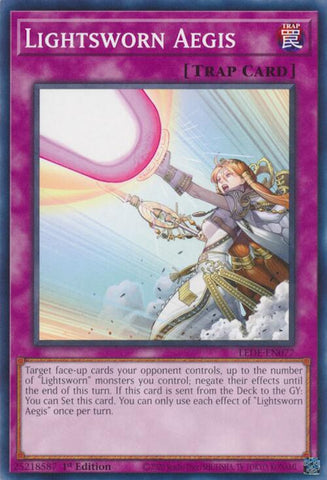 Lightsworn Aegis [LEDE-EN077] Common - Yugioh Cards For Your TCG Needs!