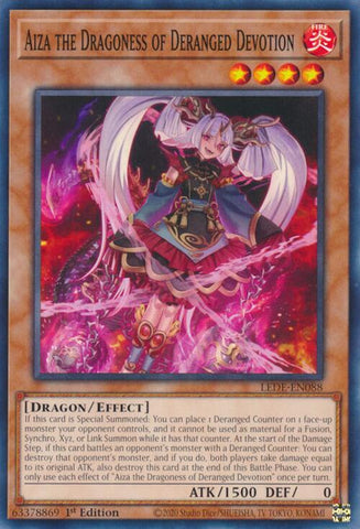Aiza the Dragoness of Deranged Devotion [LEDE-EN088] Common - Yugioh Cards For Your TCG Needs!