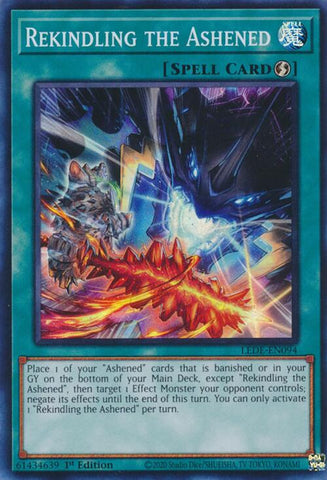 Rekindling the Ashened [LEDE-EN094] Super Rare - Yugioh Cards For Your TCG Needs!