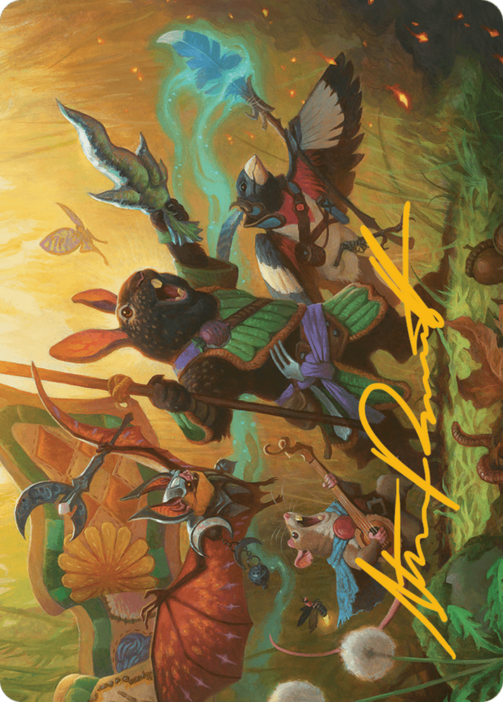 Valley Questcaller Art Card (Gold-Stamped Signature) [Bloomburrow Art Series] Magic: The Gathering
