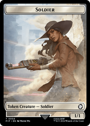Food (0013) // Soldier (0004) Double-Sided Token [Fallout Tokens] Magic: The Gathering