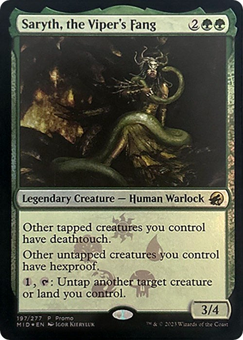 Saryth, the Viper's Fang [Media Promos] Magic: The Gathering
