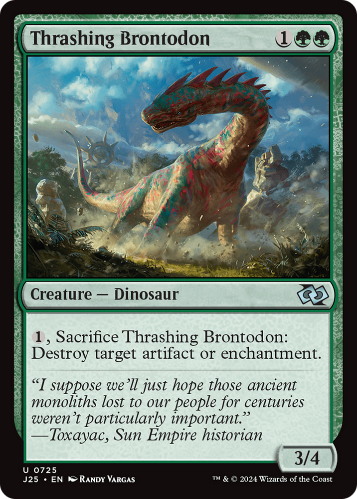 Thrashing Brontodon [Foundations Jumpstart] Magic: The Gathering