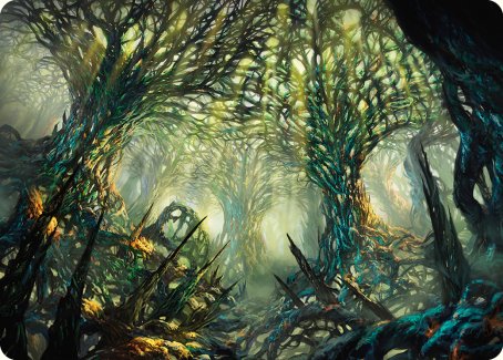 The Hunter Maze Art Card [Phyrexia: All Will Be One Art Series] Magic: The Gathering
