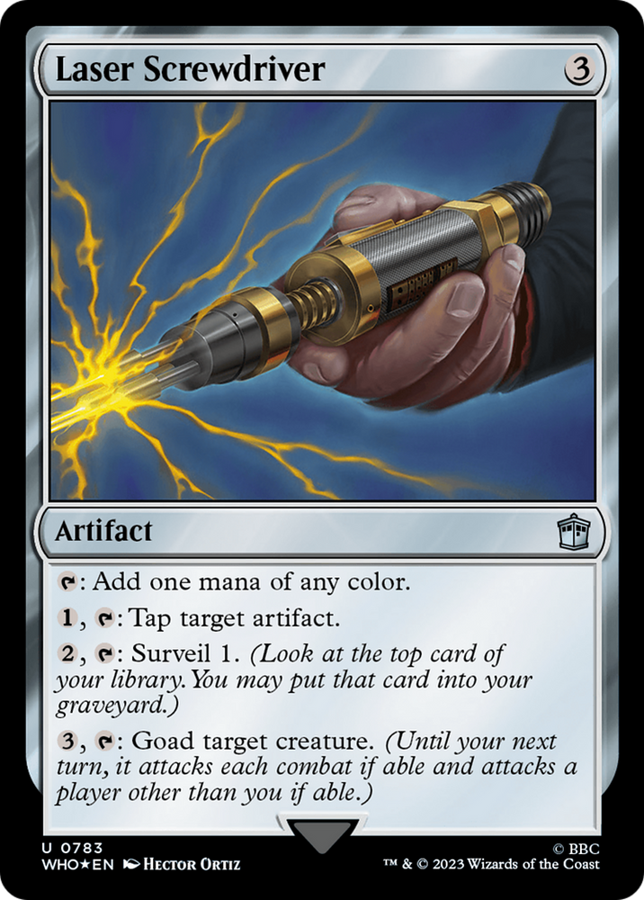 Laser Screwdriver (Surge Foil) [Doctor Who] Magic: The Gathering