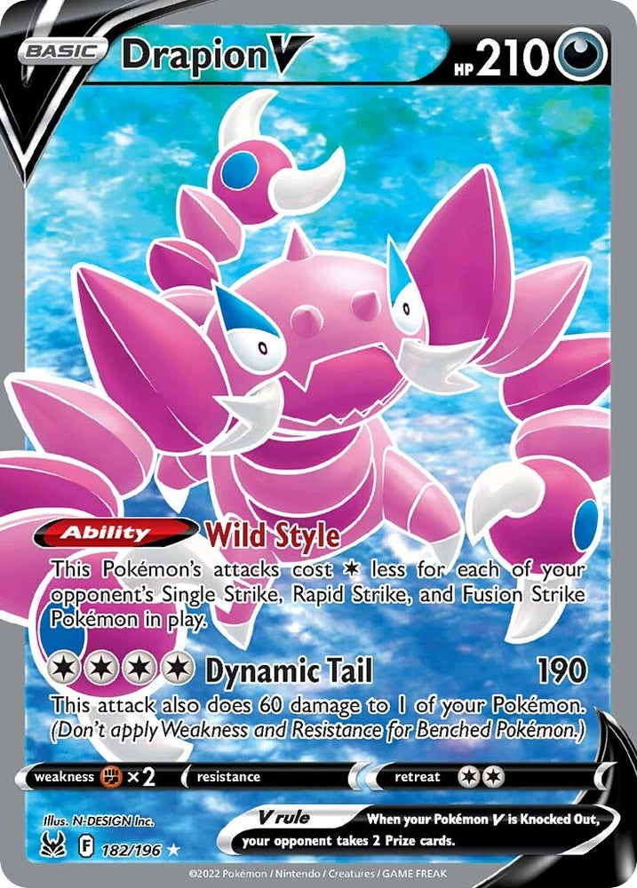 Drapion V (182/196) [Sword & Shield: Lost Origin] Pokémon
